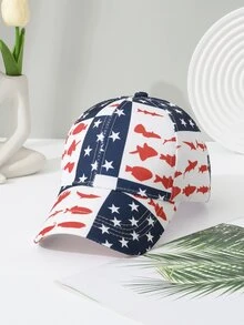 1入女士印花國旗情侶棒球帽,防曬,透氣,可調節,適用於日常,旅行,海灘,攀岩,釣魚,騎自行車等戶外活動 - 彩色 - 查看 2