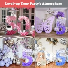 Số lều 3Ft/36Inch/91.5cm cho bóng bay, Khung số khảm bóng bay, Lều số 1, Khung hộp bóng bay khảm số 1-9 bằng bìa cứng xốp cho tiệc sinh nhật, tiệc tắm, tiệc cưới, Giáng sinh - trắng - Xem 10