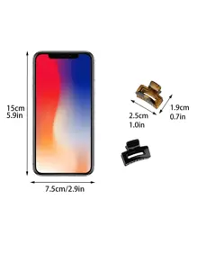 20 chiếc kẹp tóc hình vuông đặc - Nhiều màu - Xem 5