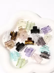 20 chiếc kẹp tóc hình vuông đặc - Nhiều màu - Xem 3