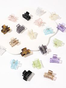 20 chiếc kẹp tóc hình vuông đặc - Nhiều màu - Xem 4