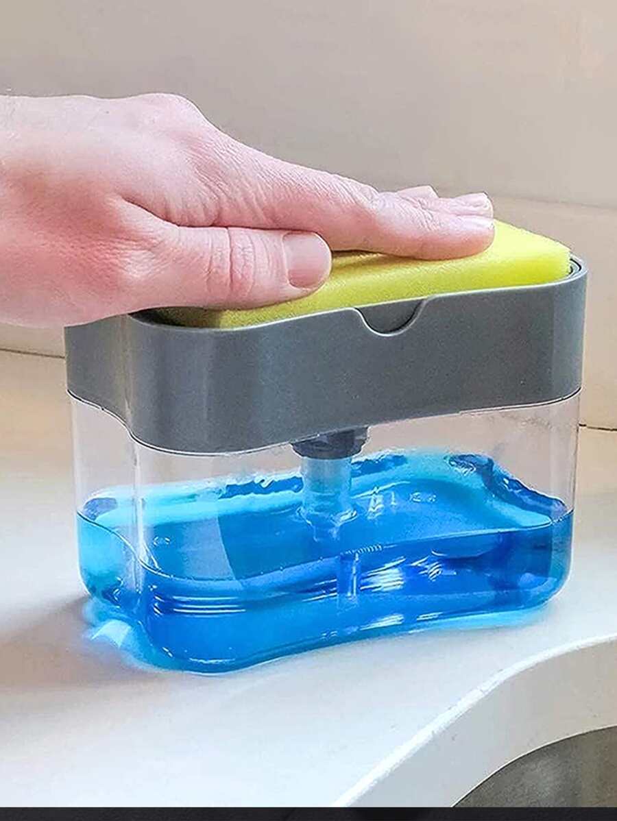 1pc Kitchen Dishwashing Soap Dispenser - Black - View 1