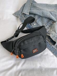 1 件新款儿童腰包适合女孩男孩休闲胸包儿童包钱包宝宝拉链腰包腰包钱包