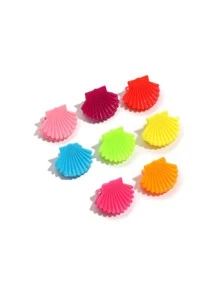 8pcs Girls Shell Design Hair Claw For Hair Decoration - Multicolor - View 3