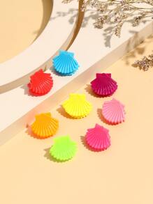 8pcs Girls Shell Design Hair Claw For Hair Decoration - Multicolor - View 1