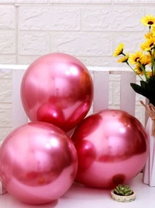 Globos de decoración metalizados rojos de 12 pulgadas, paquete de 50 - Rojo - Ver 2