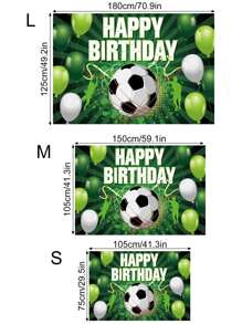 1 tấm vải nền đồ họa bóng đá & chữ cái - Nhiều màu - Xem 3