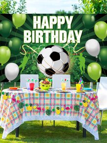 1 tấm vải nền đồ họa bóng đá & chữ cái - Nhiều màu - Xem 2