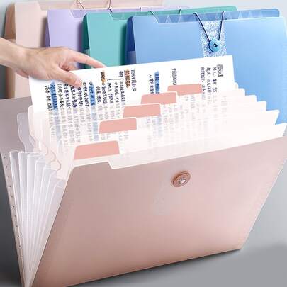 1pc Multi-Layer File Pocket Back To School, School Supplies