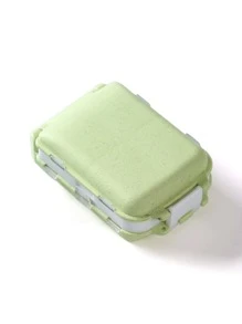 1pc Grey 3-Layer Medicine Box