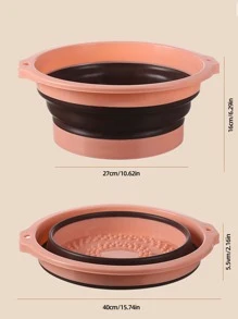 1入組創意可折疊腳沐浴桶,實際和方便適用於收納 - 藍色 - 查看 2