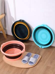 1入組創意可折疊腳沐浴桶,實際和方便適用於收納 - 藍色 - 查看 1