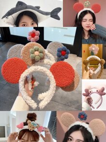 1 Miếng Hoạt hình Trang trí tai Dây buộc tóc Dễ thương - Nhiều màu - Xem 3