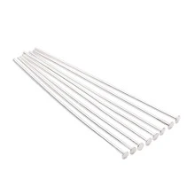 200入組/包16-50毫米平頭別針頭針適用於DIY珠寶製作用品發現 - 銀色 - 查看 1