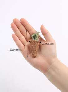 1pc Straw Carrot Design Hamster Toy For Small Animal For Teeth Grinding - Multicolor - View 5