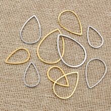 20pcs Closed Frame Drop Rings Charms Pendant for DIY Jewelry Making Accessories - Gold - View 3