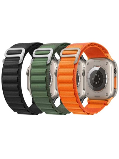 3pcs Men And Women Mountain Loop Sport Straps, Compatible With Apple Watch Straps 45mm 49mm 38mm 40mm 41mm 42mm 44mm 46mm, Compatible With IWatch Series Ultra/SE/10/9/8/7/6/5/4/3/2/1