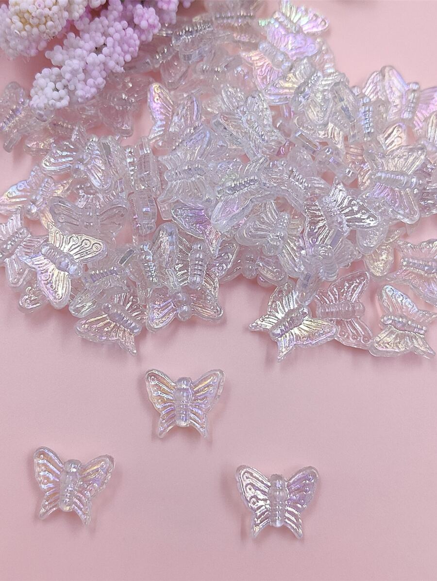 20pcs/set Butterfly Design DIY Bead - White - View 1