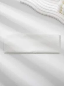 1条街头风针织弹力发带，适合日常瑜伽和户外运动休闲穿着，健身发带头巾发带吸汗带，秋冬季女士发饰，度假装扮，优雅围巾女士头巾柔软头巾夏季穿搭 - 白色 - 查看 2