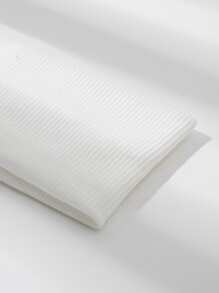 1条街头风针织弹力发带，适合日常瑜伽和户外运动休闲穿着，健身发带头巾发带吸汗带，秋冬季女士发饰，度假装扮，优雅围巾女士头巾柔软头巾夏季穿搭 - 白色 - 查看 3