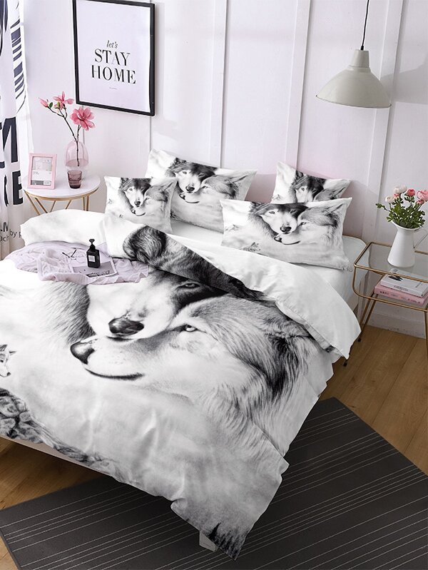 Wolf Pattern Duvet Cover Set Without Filler for Sale Australia New