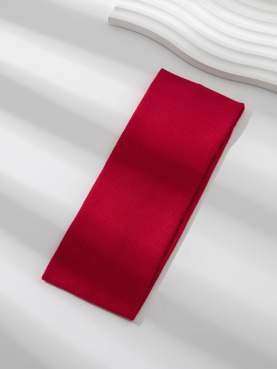 1 pezzo Fascia elastica lavorata a maglia in stile casual per yoga, sport all'aperto e uso quotidiano, fascia per capelli da palestra, turbante, fascia antisudore, accessori per la scuola e il college, accessori per capelli autunnali e invernali per le donne, per vacanze, sciarpa elegante, bandana morbida per donna