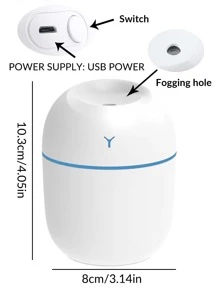 1 pièce En Plastique Humidificateur , Moderniste Bicolore Dispositif Hydratant Pour Atomiseur De Bureau Pour Domicile