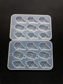 1 pieza dulce estilo suave en forma de helado Molde de silicona para Colgante de joya DIY Decoración