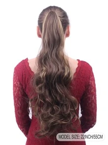 Estensione dei capelli lungo onde larghe Coda di cavallo sintetico - Color pianoforte - Visualizzare 3