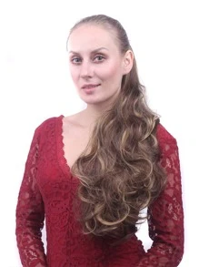 Estensione dei capelli lungo onde larghe Coda di cavallo sintetico - Color pianoforte - Visualizzare 6