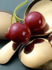 1pc Gold Stainless Steel Ice Cream Spoon, Fruit Baller Scoop - Gold - View 5
