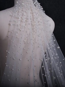 Faux Pearl Decor Bridal Veil Wedding Pearl Veils Wedding Accessories Fall Clothes For Women