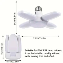 1pc Plastic LED Bulb, Modernist Adjustable LED Light Bulb For Household - White - View 2