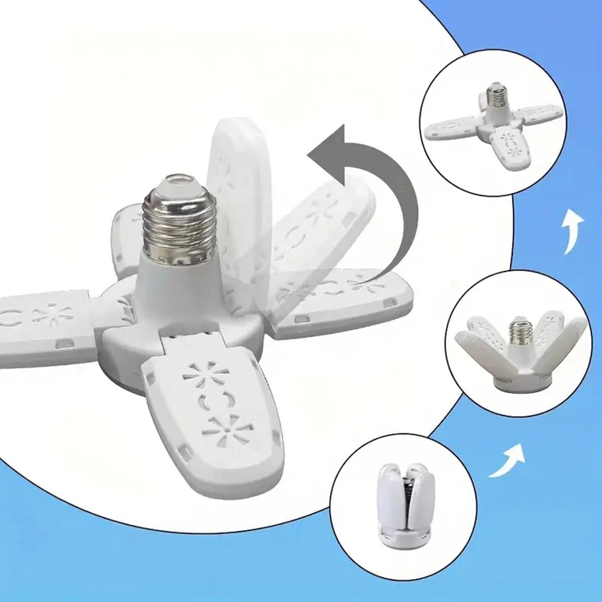 1pc Plastic LED Bulb, Modernist Adjustable LED Light Bulb For Household - White - View 1