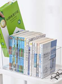 1pc Clear Stationery Storage Box - Clear - View 3