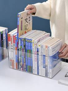 1pc Clear Stationery Storage Box - Clear - View 2