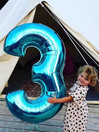 Mtrong Te 1 st 40 tum 0-9 blå siffror folieballonger födelsedagsfestdekorationer helium luftkulor