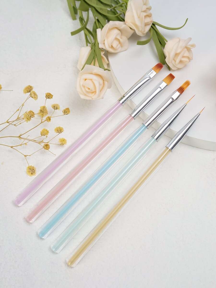 Beautizon Nailartlab 5支/包美甲笔，适用于美甲沙龙 - 彩色 - 查看 1