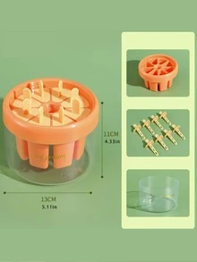 Household ice cream mold, ice, ice cream is easy mold release, homemade ice cream, high level DIY children's self-control do Popsicle in appearance, orange, 1pc - Yellow - View 4