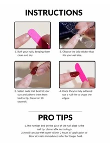 24pcs Almond Shaped False Nails With Jelly Gel And Nail File, Gradual Milky White To White Color Artificial Nails, Simple Mid-Length Oval Design Reusable Nails For Women, Girls, And Students. 1pc Jelly Gel And 1pc Nail File(Random Color) Included. Suitable For Medium Length Nails. Perfect For Daily Wear, Holiday Outfit, Beach Party, And Salon Wedding. - Multicolor - View 8