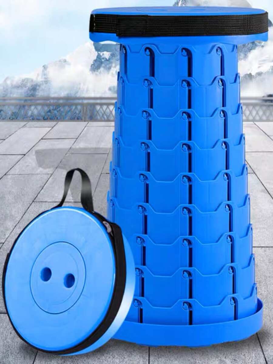 1 st bärbar hopfällbar campingpall - Blå - Visa 1