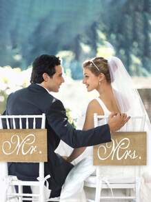 2pcs Wedding Banner Flag - Khaki - View 3