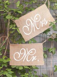 2pcs Wedding Banner Flag - Khaki - View 4