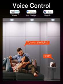 Lumary Smart LED Can Lights 5/6 Inch WiFi Retrofit Recessed Lighting RGB Color Changing Recessed Lights 13W 1100LM Metal Baffle Trim Downlight - ‎6 Inch-6Pack - View 3