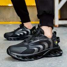 Zapatos sin cordones tejido trabajar sin - Gris - Ver 6