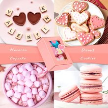 Hộp Giấy Kraft Mini 10 Miếng Có Cửa Sổ Hộp Đóng Gói Xà Phòng Hộp Đóng Gói Hiện Tại Hộp Điều Trị Cho Xà Phòng Tự Chế Ưu Đãi Bánh Kẹo (Hồng, 3.5 X 2.4 X 1.2 Inch) - Hồng - Xem 6