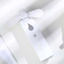 1入組便攜電扇帶燈 - 白色 - 查看 3