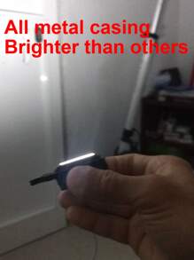 1pc Aluminum Flashlight, 1200LM, 600mAh power Multifunction Torches For Indoor & Outdoor With Strong Light - White - View 2