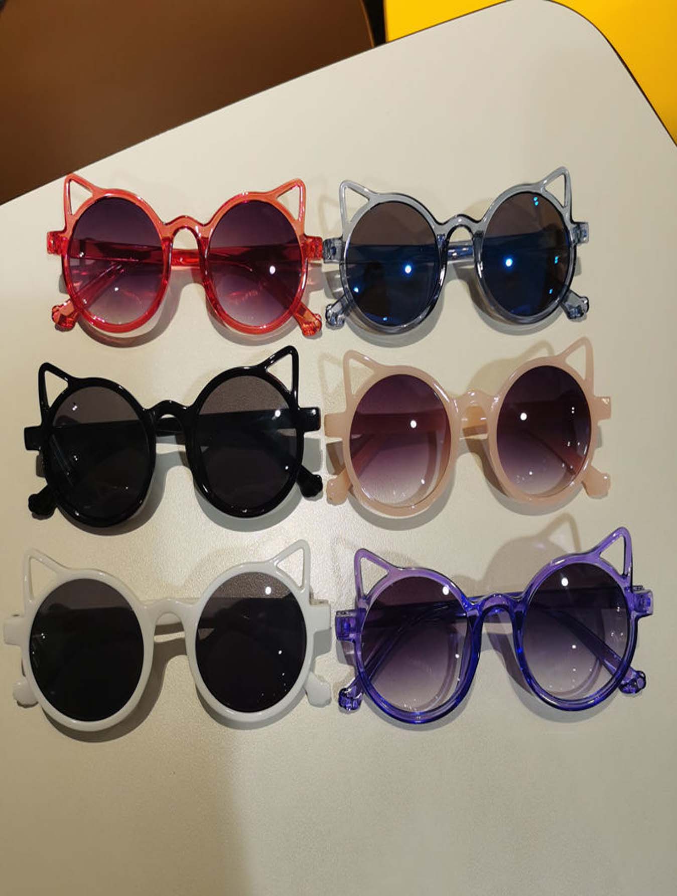 1 chiếc kính dự tiệc thiết kế mèo hoạt hình - màu đen - Xem 1