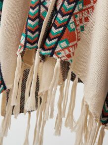 1 pieza de Capa Chal Borlas Boho para mujeres Accesorios de viaje para vacación invierno - Multicolor - Ver 6